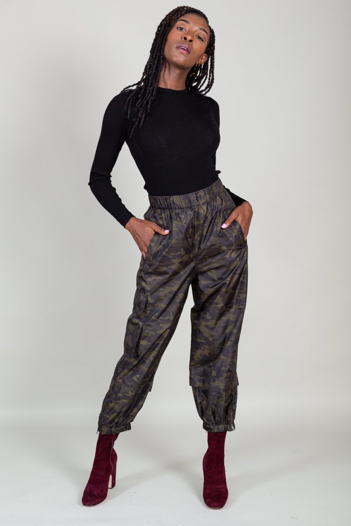 Tibi Tech Camouflage Pull on Jogger 