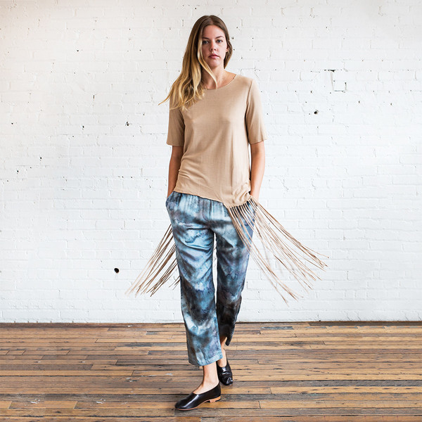 Raquel Allegra Fringe Tee Nude Raquel Allegra Fringe Tee Nude