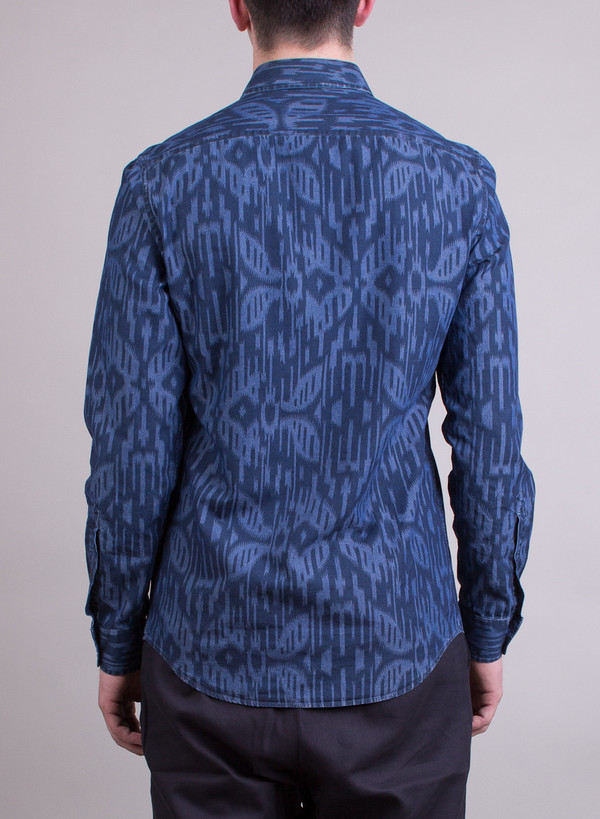 Men's Hentsch Man Friday Shirt Moire Chambray Men's Hentsch Man Friday Shirt Moire Chambray