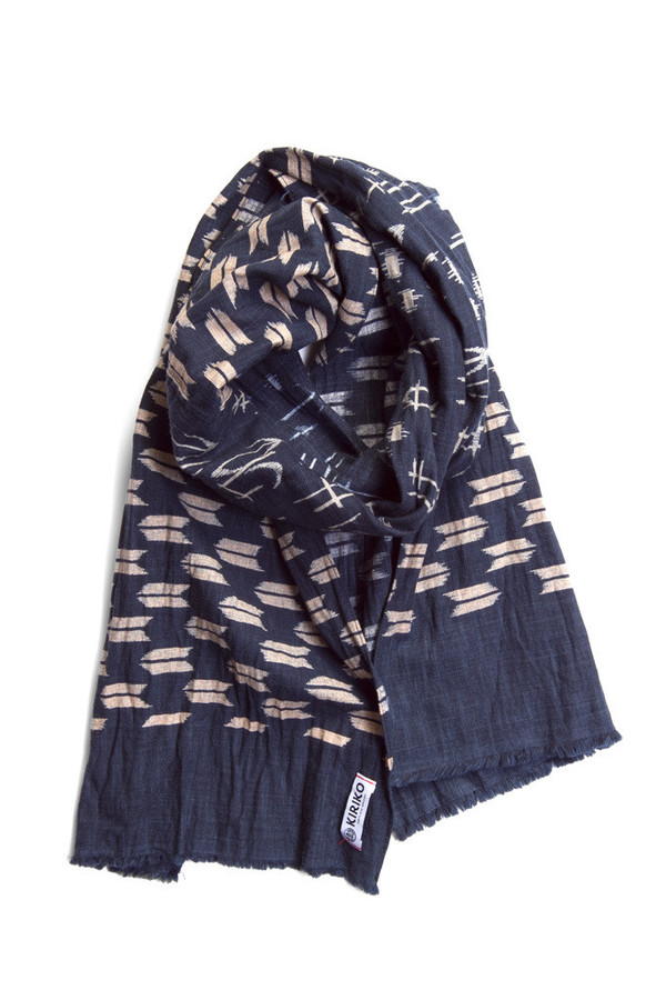 Kiriko Kiji Patched Yagasuri Scarf Kiriko Kiji Patched Yagasuri Scarf