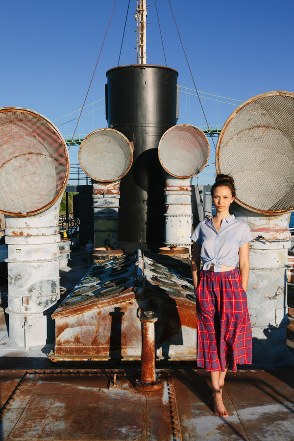 Bridge & Burn Lily Red Indigo Plaid Bridge & Burn Lily Red Indigo Plaid