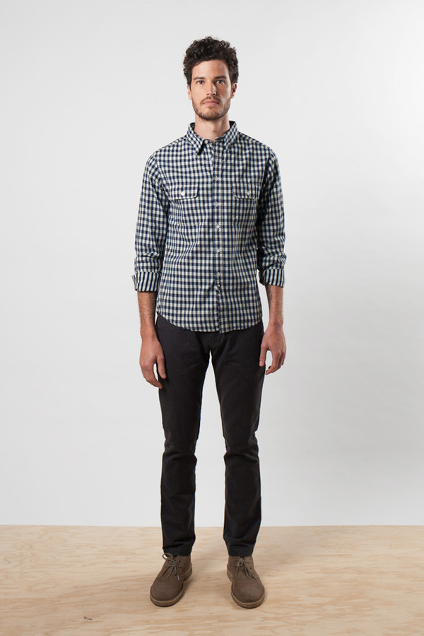 Men's Bridge & Burn Powell Indigo Check Men's Bridge & Burn Powell Indigo Check