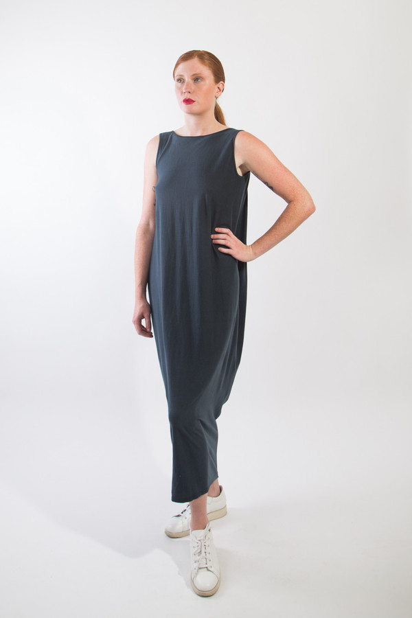 Black Crane Long Gathered Dress Black Crane Long Gathered Dress