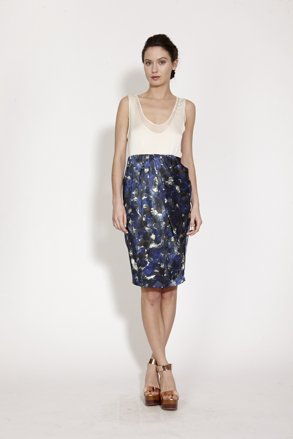 TiA CiBANi Draped tulip skirt with elastic waist TiA CiBANi Draped tulip skirt with elastic waist
