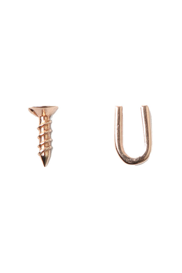 Aamaya by Priyanka Screw U Earrings Aamaya by Priyanka Screw U Earrings