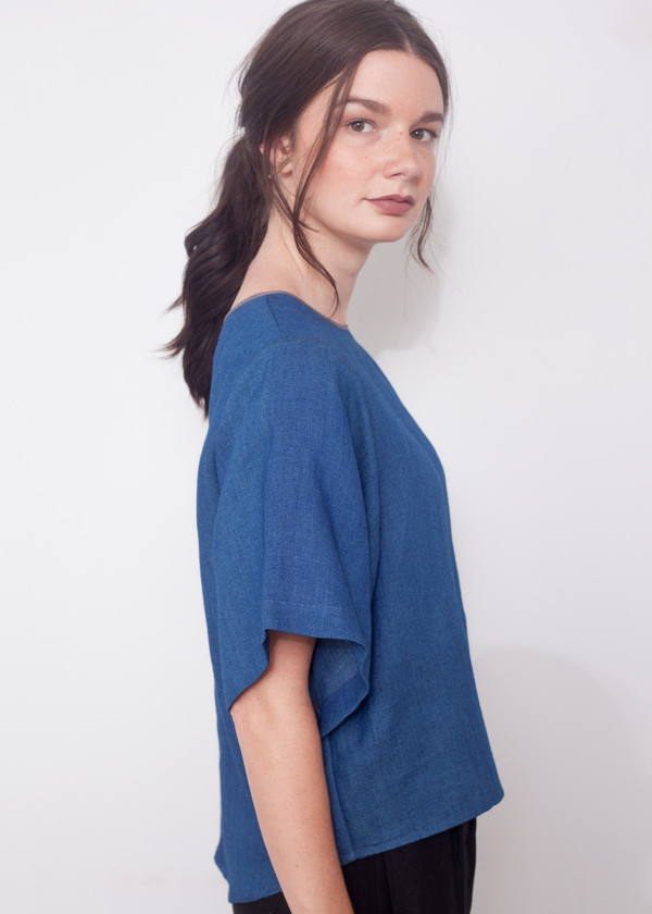 Megan Huntz June Top in Denim Megan Huntz June Top in Denim