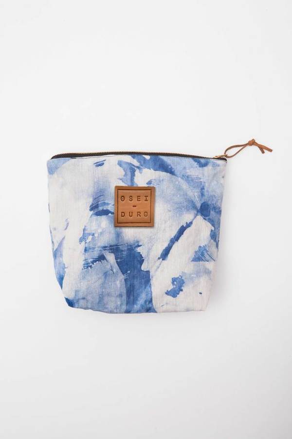 Osei-Duro Stibio Pouch in Blue Abstract Osei-Duro Stibio Pouch in Blue Abstract
