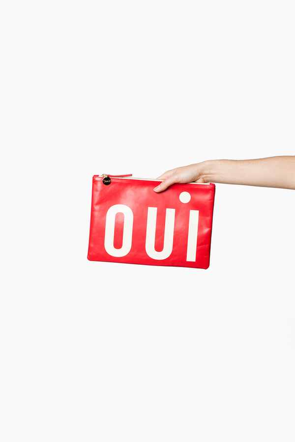 Clare V. Flat Clutch- red oui Clare V. Flat Clutch- red oui