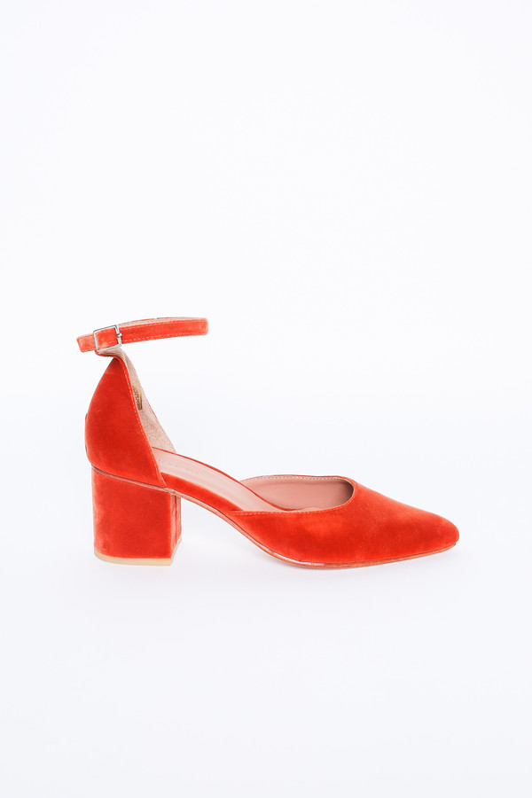 Rachel Comey Tetra Heel in Salmon Velvet Rachel Comey Tetra Heel in Salmon Velvet