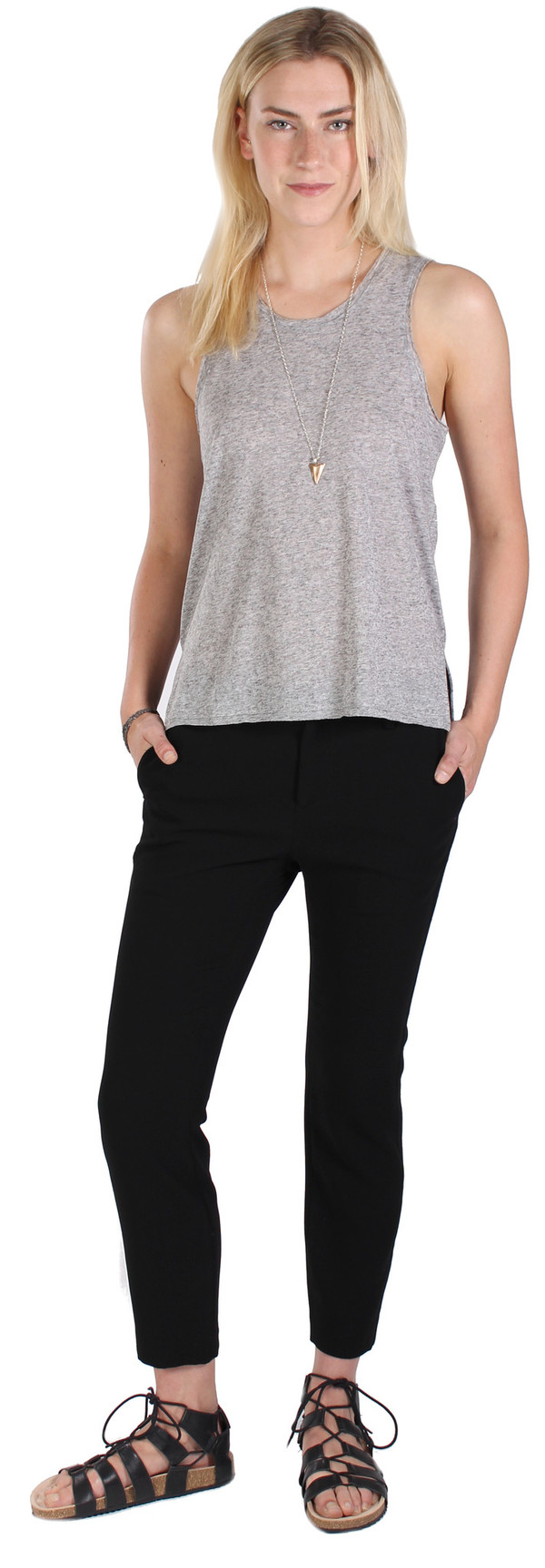 Rag & Bone Hollins Tank in Heather Grey Rag & Bone Hollins Tank in Heather Grey