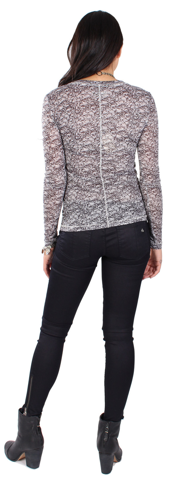 Rag & Bone Lace Print Classic Tee Rag & Bone Lace Print Classic Tee