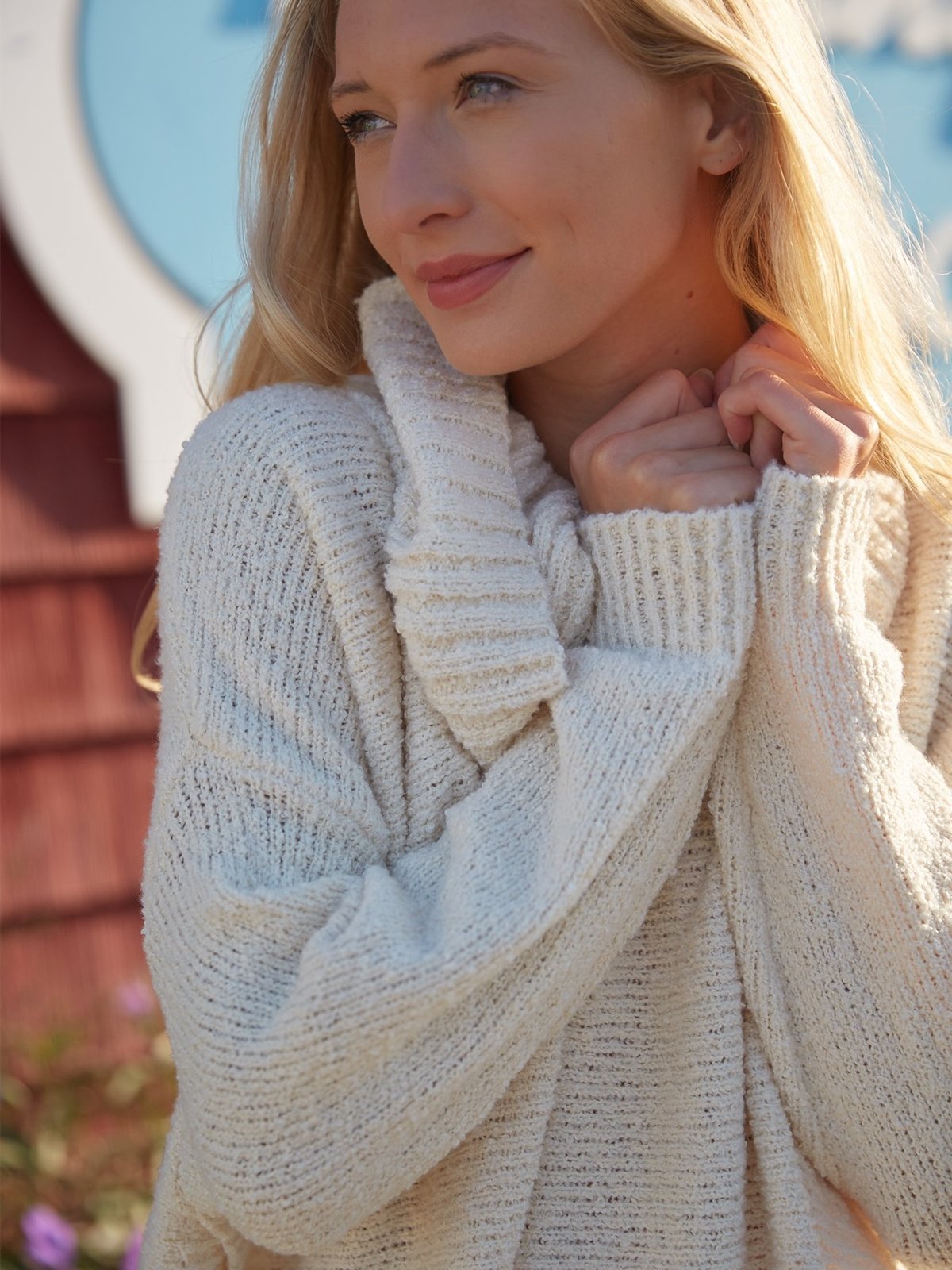Allie Rose Bethany Cowl Neck Sweater 