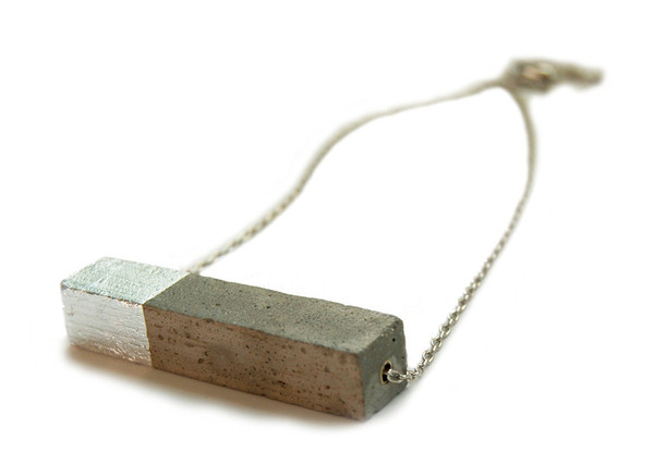 Silver Leaf Rectangle 20" Chain Necklace Silver Leaf Rectangle 20" Chain Necklace
