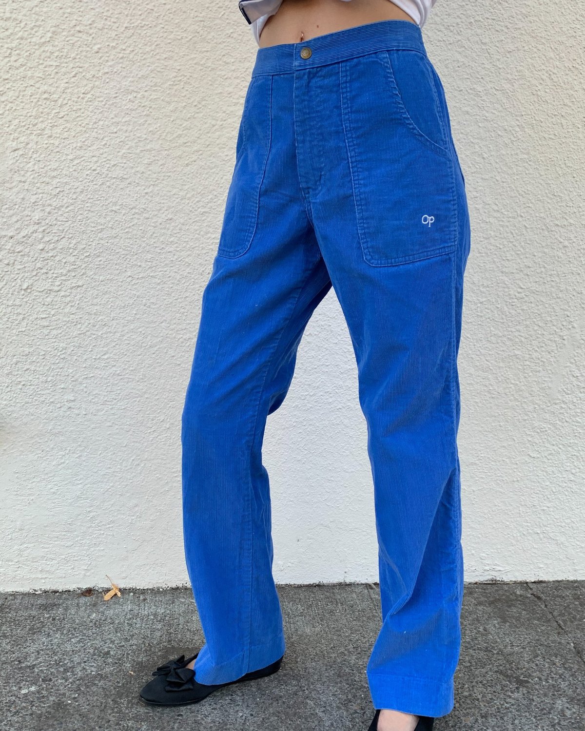 Vintage Corduroy OP Pants - Sky Blue 