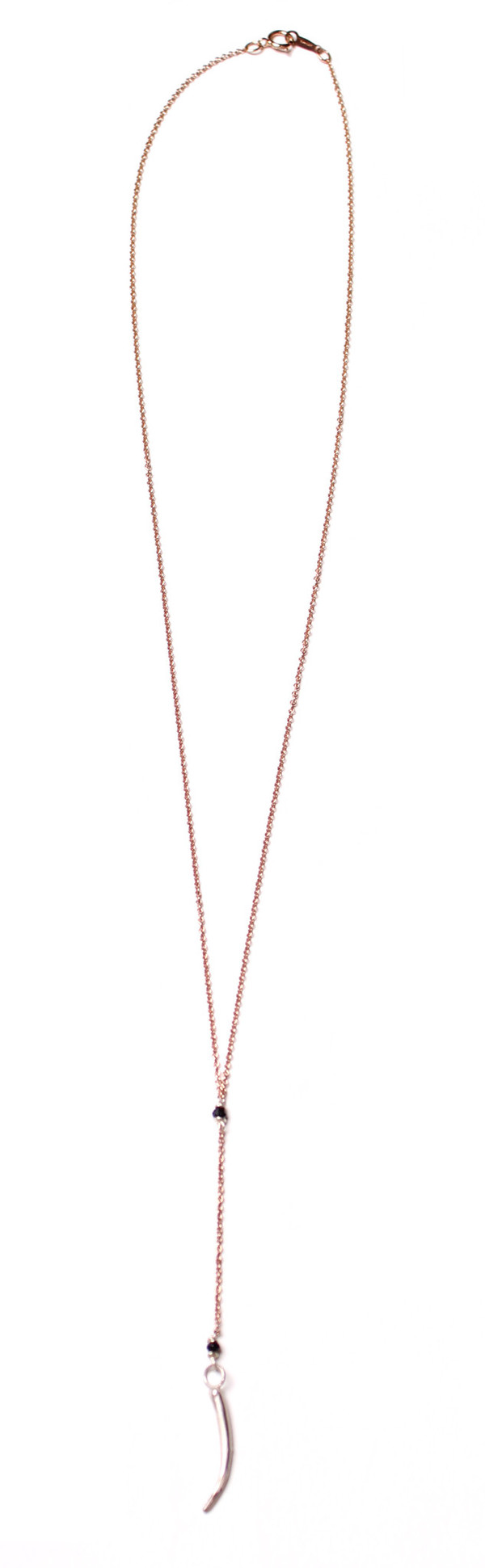 Sarah Dunn Tusk Lariat Rose Gold Necklace Sarah Dunn Tusk Lariat Rose Gold Necklace