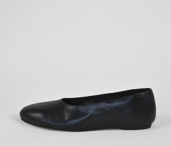 The Palatines Shoes adeo high vamp ballet flat - black leather The Palatines Shoes adeo high vamp ballet flat - black leather