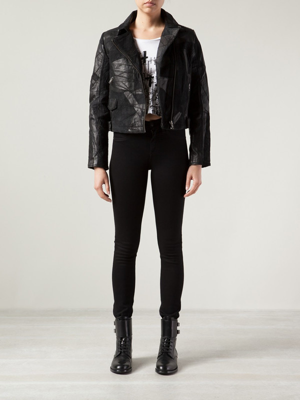Religion patchwork leather jacket Religion patchwork leather jacket
