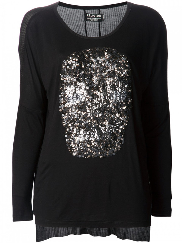 Religion Skull Sequin Top Religion Skull Sequin Top