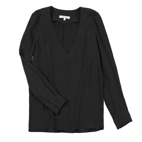 Vincetta Black V-Neck Blouse Vincetta Black V-Neck Blouse
