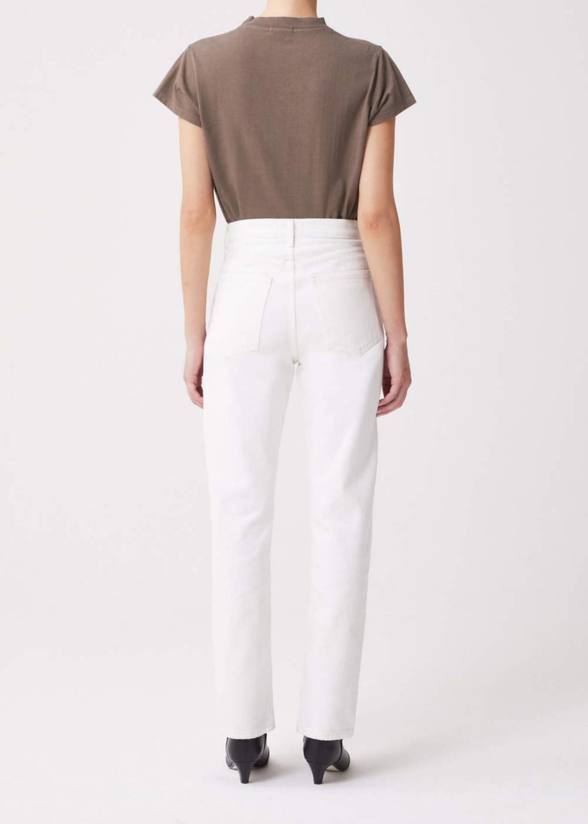 Agolde Anika Cap Sleeve Tee - Chocolate 