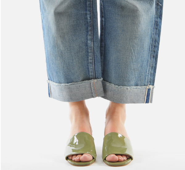 Maryam Nassir Zadeh Sophie Slide Mules Olive Patent Maryam Nassir Zadeh Sophie Slide Mules Olive Patent