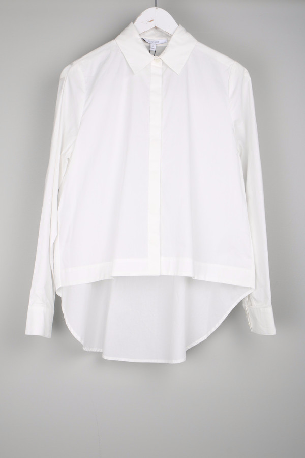 10 Crosby by Derek Lam Shirt W/ Back Tail White 10 Crosby by Derek Lam Shirt W/ Back Tail White
