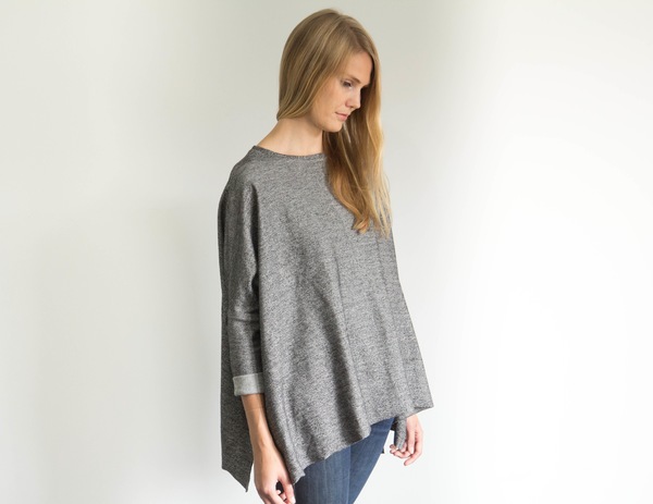 Side Split Long Sleeve - Grey Side Split Long Sleeve - Grey
