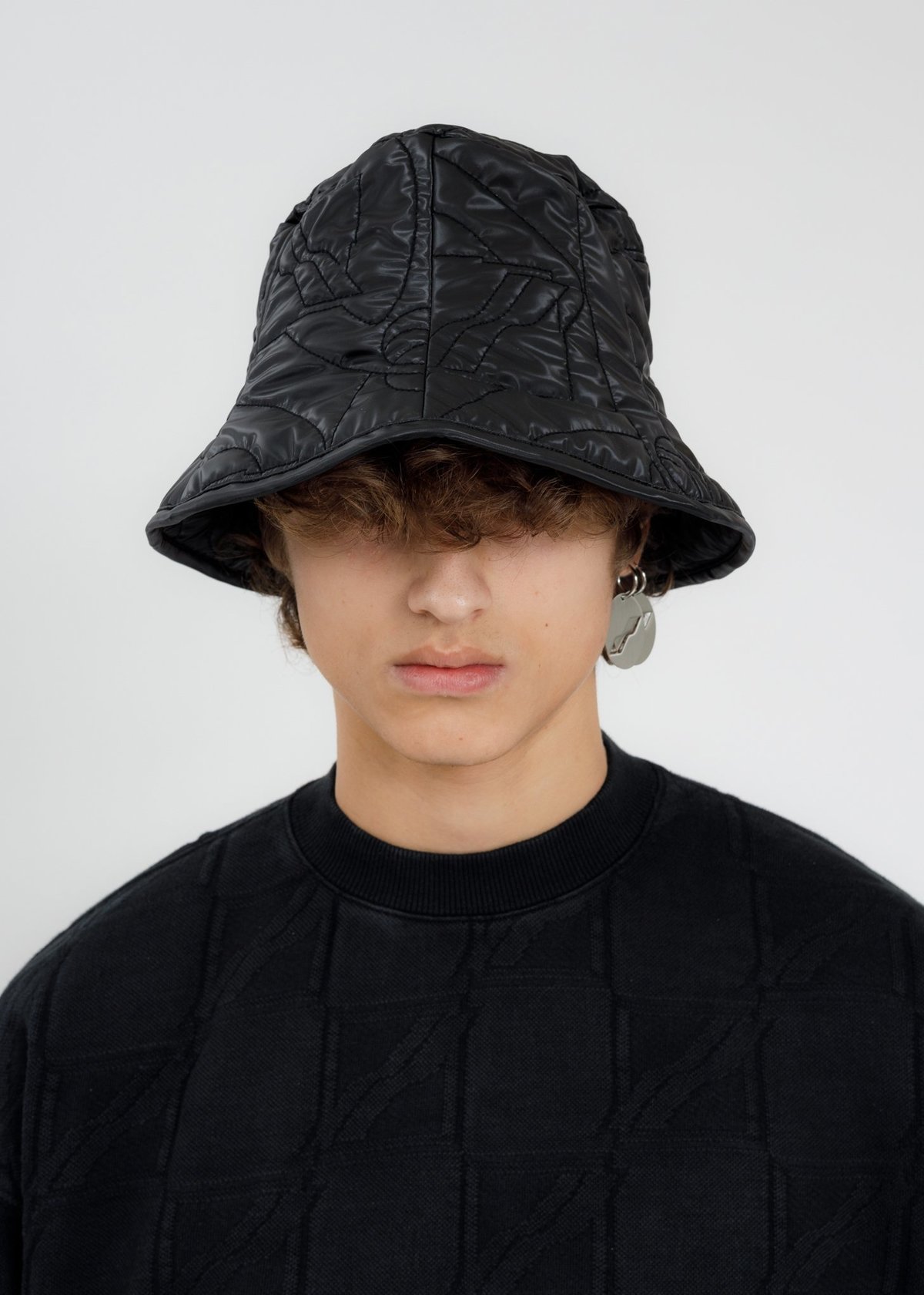 we11done Quilted Bucket Hat - black 