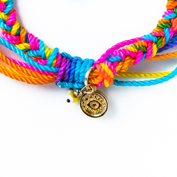 Neon Macrame Skull Bracelet Neon Macrame Skull Bracelet
