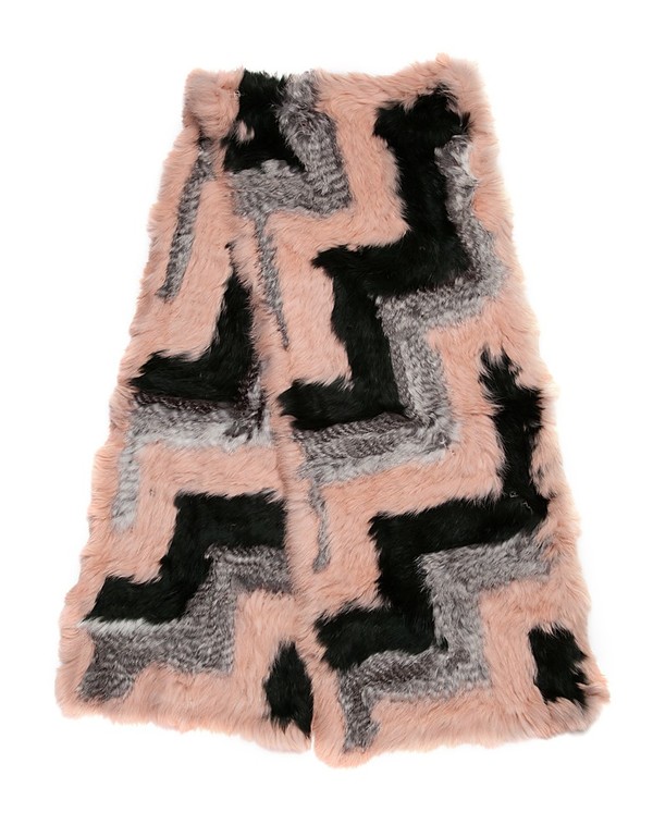 C/Fan Jeffrey Scarf, Dusty Pink/Grey/Forest Green C/Fan Jeffrey Scarf, Dusty Pink/Grey/Forest Green