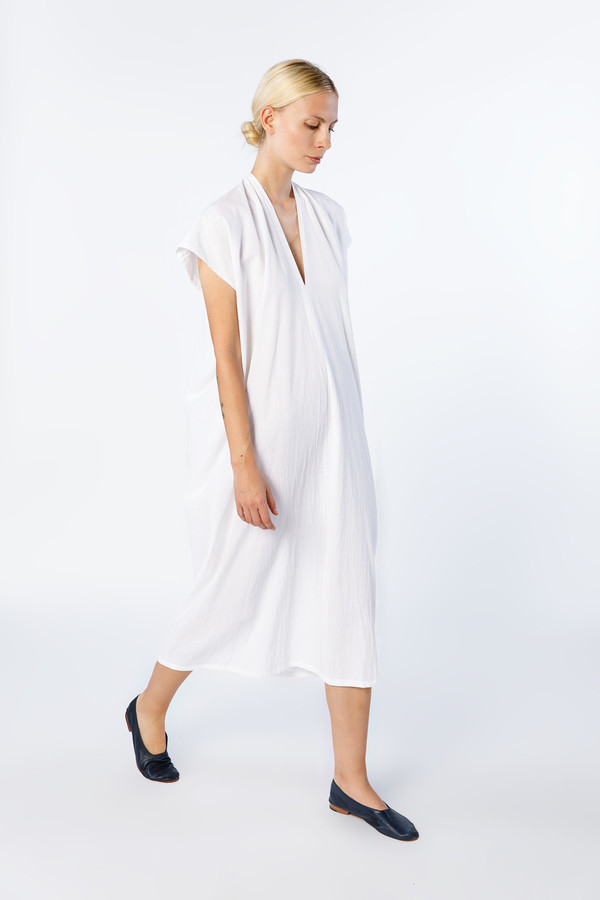 Miranda Bennett Everyday Dress, Oversized, Cotton in White Miranda Bennett Everyday Dress, Oversized, Cotton in White