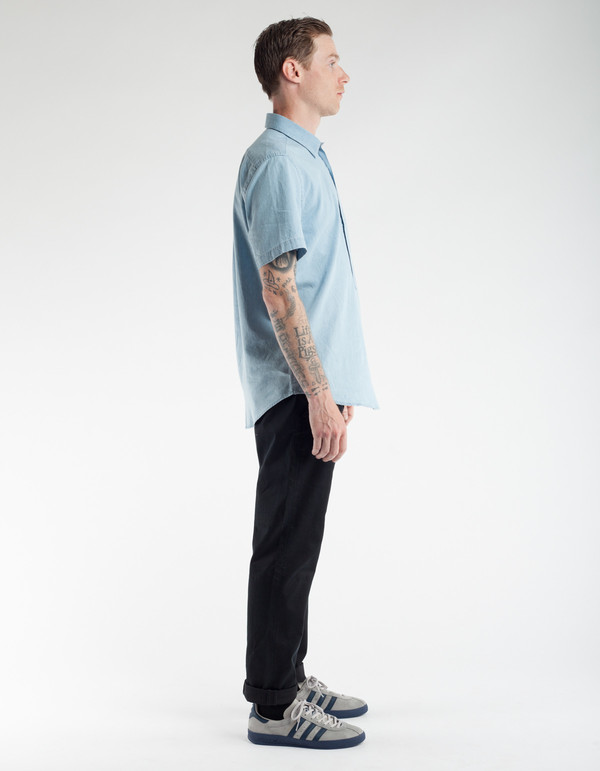 Portuguese Flannel Caue Short Sleeve Shirt Light Blue Portuguese Flannel Caue Short Sleeve Shirt Light Blue