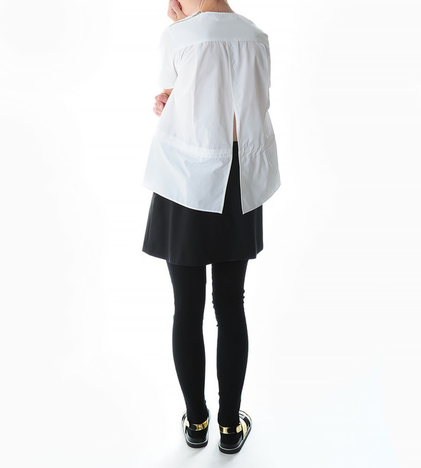 Sacai Luck Short-Sleeve Pullover with Drawstring Sacai Luck Short-Sleeve Pullover with Drawstring