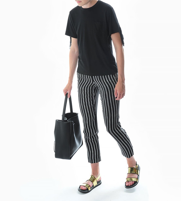 Sacai Luck Black Fringe Back T-shirt Sacai Luck Black Fringe Back T-shirt