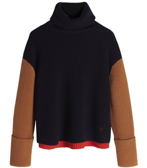 Victoria Beckham Colour Block Blouson Sleeve Jumper Garmentory