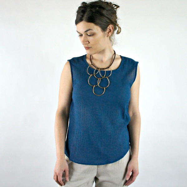 Curator Skylar Tank in Mariner Gauze Curator Skylar Tank in Mariner Gauze