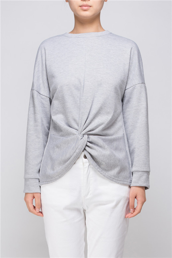 Few Moda Grey Knot-Detail Top Few Moda Grey Knot-Detail Top
