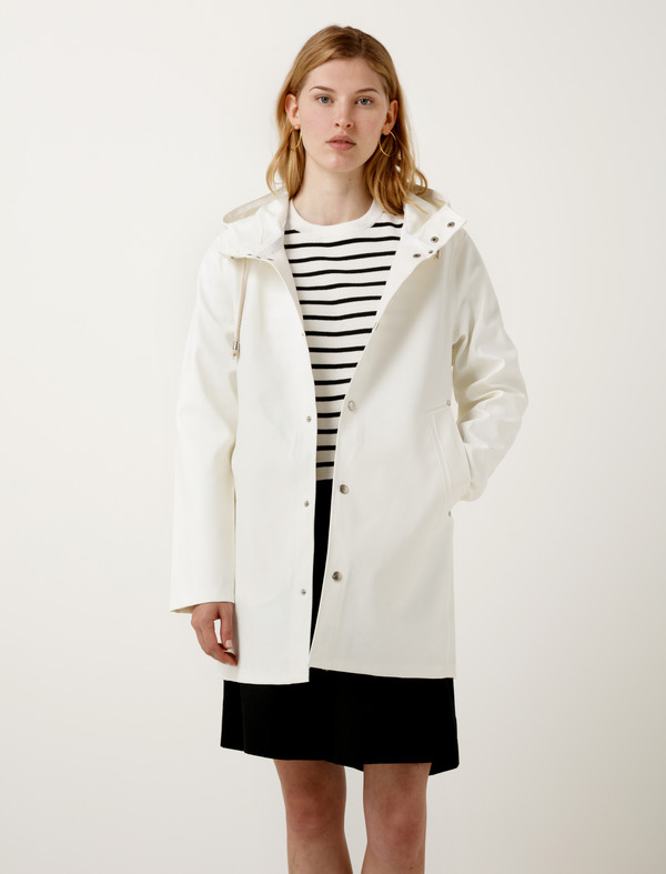 Stutterheim Mens Stockholm Raincoat - White Stutterheim Mens Stockholm Raincoat - White