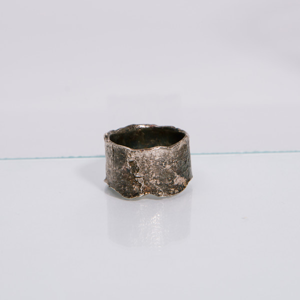 Alice Waese Silver Cut Bark Ring Alice Waese Silver Cut Bark Ring