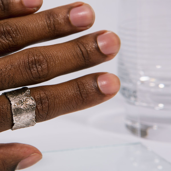 Alice Waese Silver Cut Bark Ring Alice Waese Silver Cut Bark Ring