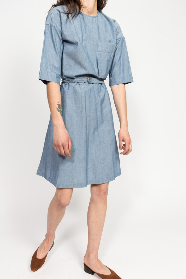 Maison Kitsune Jade Chambray Dress Maison Kitsune Jade Chambray Dress