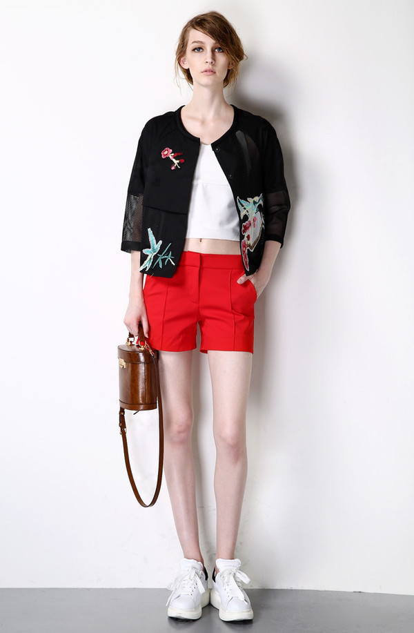 FEW MODA Handmade Embroidered Black Cropped Jacket FEW MODA Handmade Embroidered Black Cropped Jacket