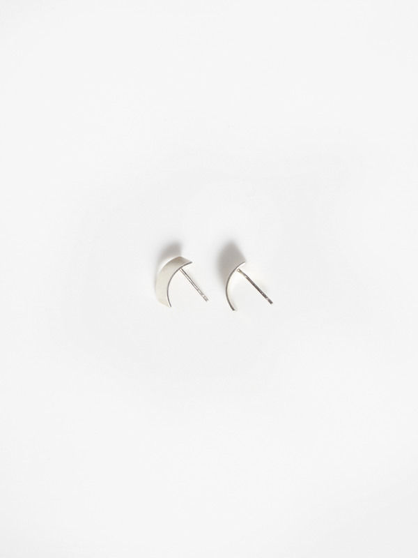 Kristen Elspeth Shield Demi Hoops Silver Kristen Elspeth Shield Demi Hoops Silver