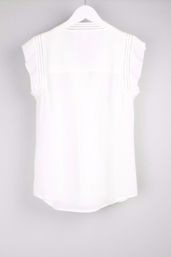 Veronica Beard Fulton Flutter Sleeve Ivory Veronica Beard Fulton Flutter Sleeve Ivory