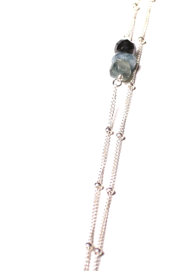 James and Jezebelle Moss Aqua Marine Paddle Necklace James and Jezebelle Moss Aqua Marine Paddle Necklace