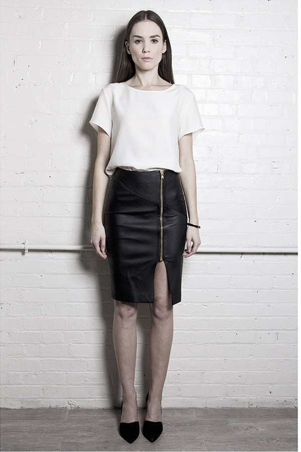 The Leather Pencil Skirt The Leather Pencil Skirt