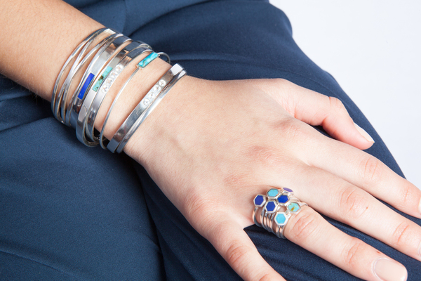 Shahla Karimi Mini Honey Ring with Lapis Shahla Karimi Mini Honey Ring with Lapis