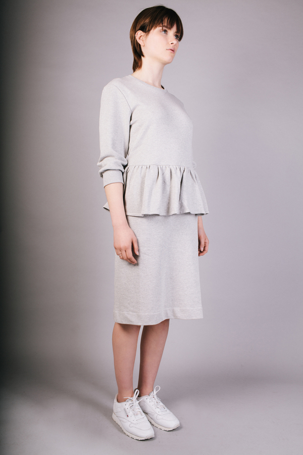 Peter Jensen Grey Marl Frill Dress Peter Jensen Grey Marl Frill Dress