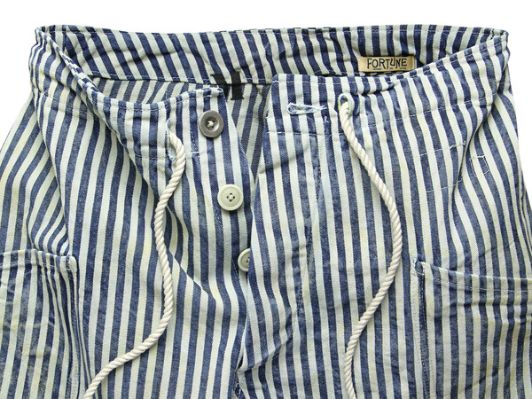FORTUNE GOODS INDIGO STRIPE SURF PANT FORTUNE GOODS INDIGO STRIPE SURF PANT