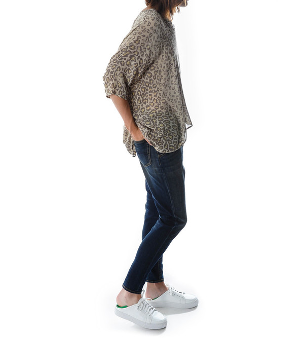Raquel Allegra Leopard Print Boxy Tee Raquel Allegra Leopard Print Boxy Tee